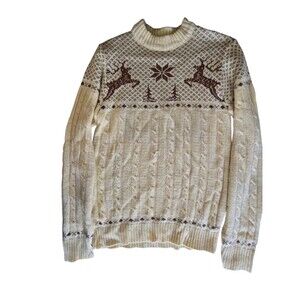 Vintage Jersild Reindeer Knit Ski Sweater M